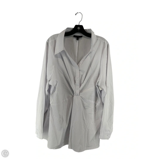 Top Long Sleeve By Lane Bryant In White, Size: 18