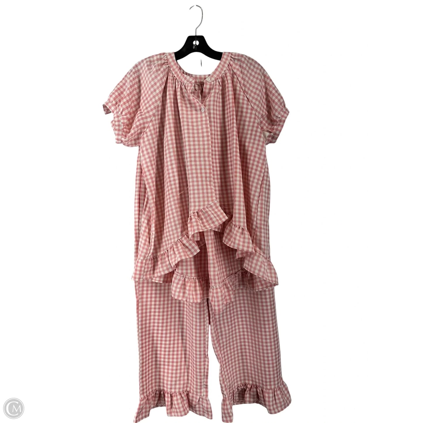 Pants Set 2pc By Clothes Mentor In Pink, Size: L