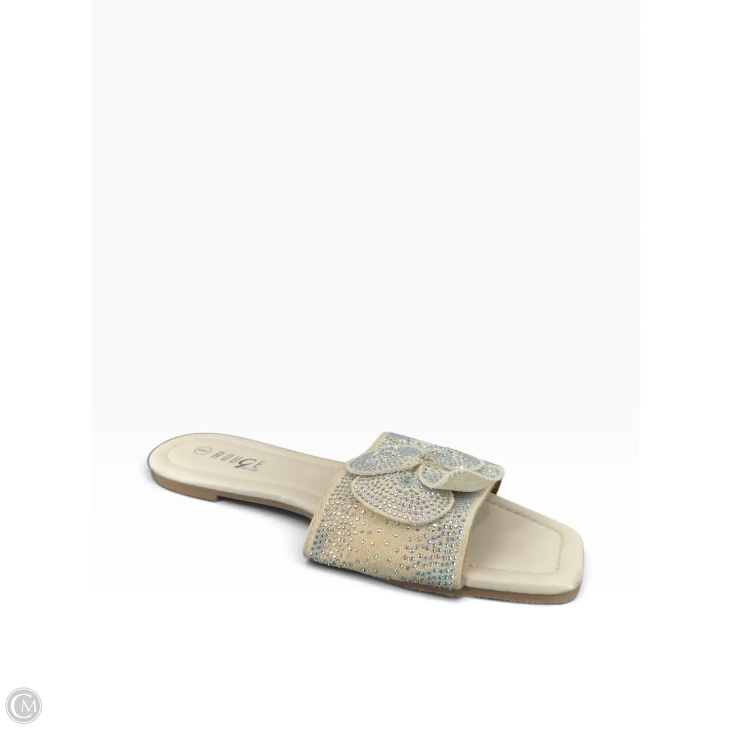 Sandals Flats By Rouge In Silver, Size: 9