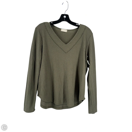 Top Long Sleeve By Altard State In Green, Size: M
