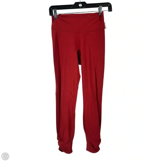 Athletic Leggings By Lululemon In Red, Size: 4