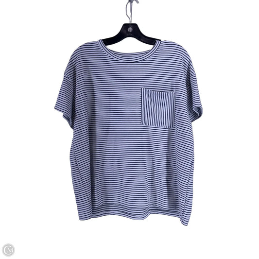 Top Short Sleeve By Crown And Ivy In Black & White, Size: L