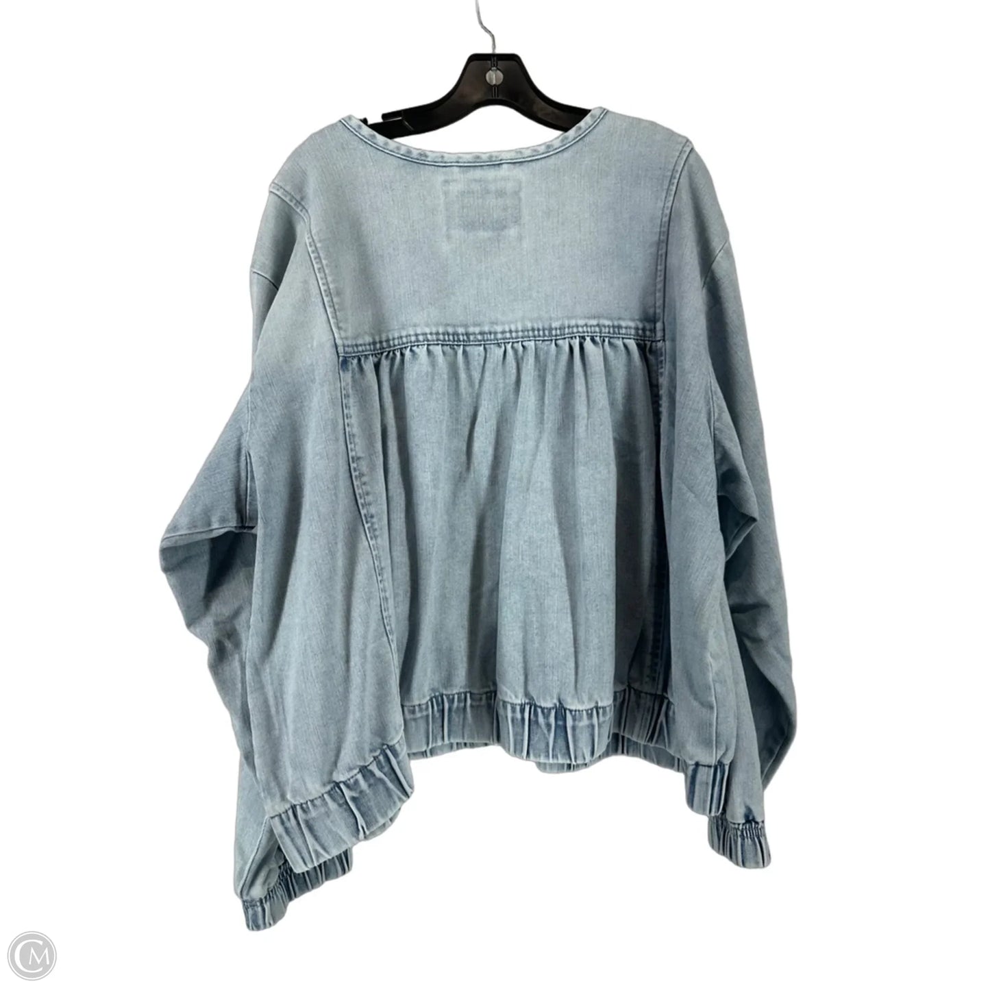 Jacket Denim By Logo In Blue Denim, Size: 2x