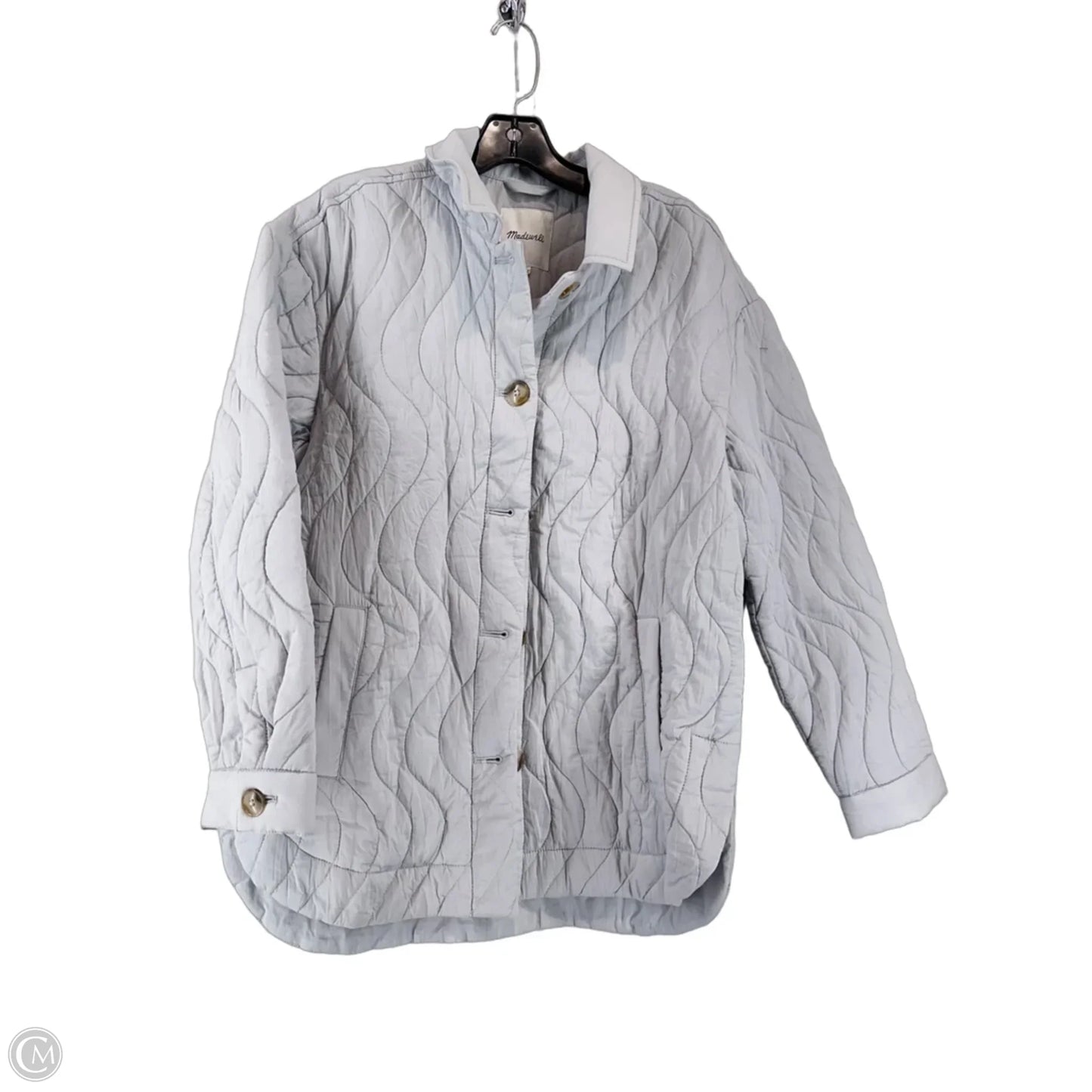 Jacket Puffer & Quilted By Madewell In Blue, Size: M