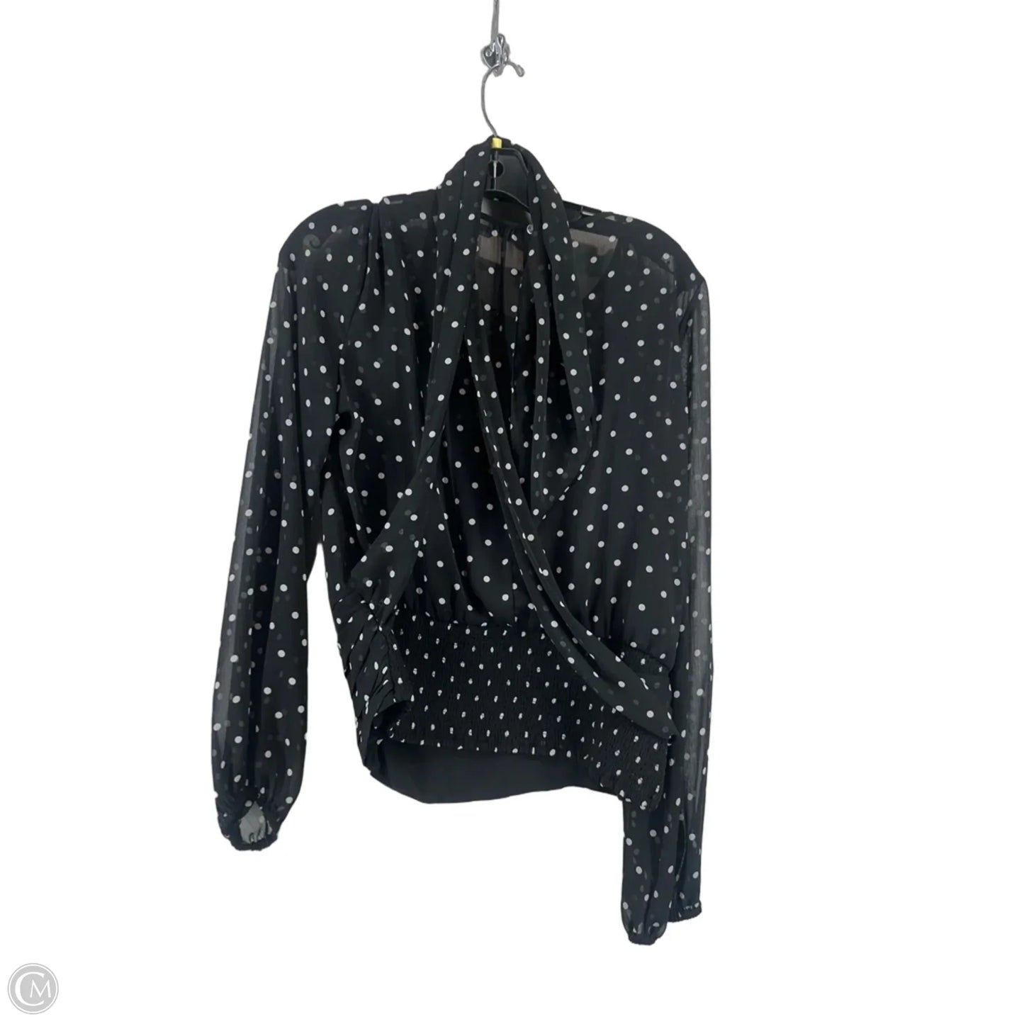 Top Long Sleeve By White House Black Market In Polkadot Pattern, Size: 10