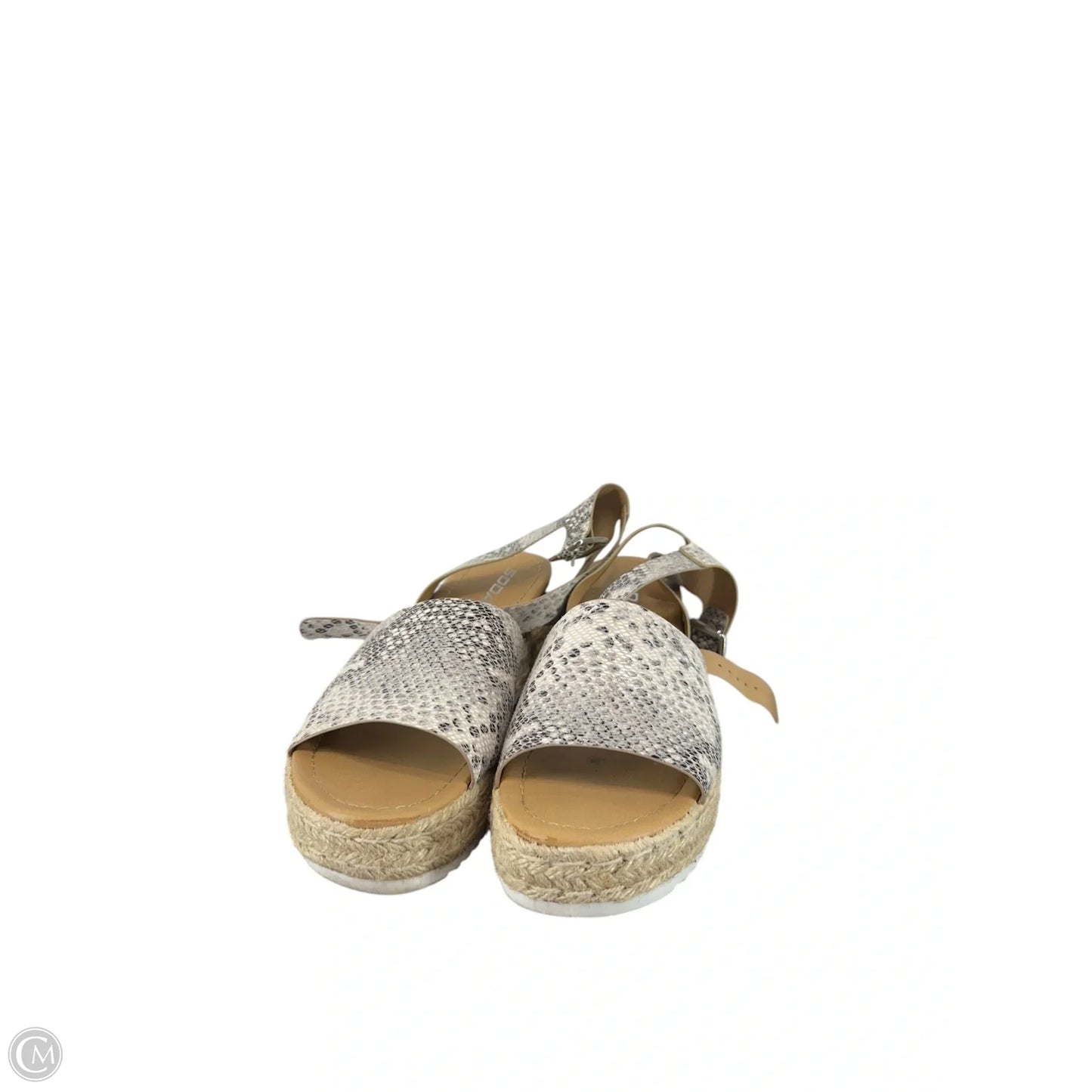Sandals Heels Block By Soda In Animal Print, Size: 9