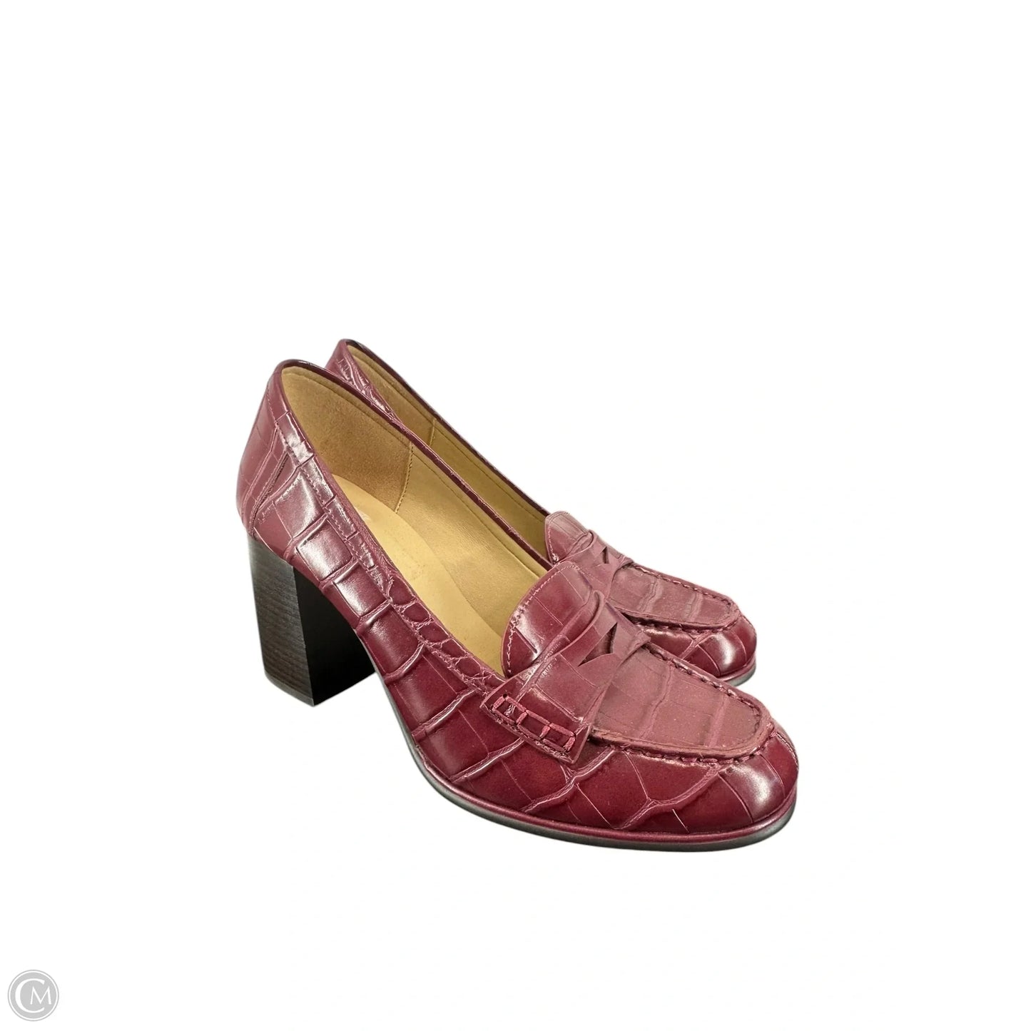 Shoes Heels Block By Michael By Michael Kors In Maroon, Size: 5