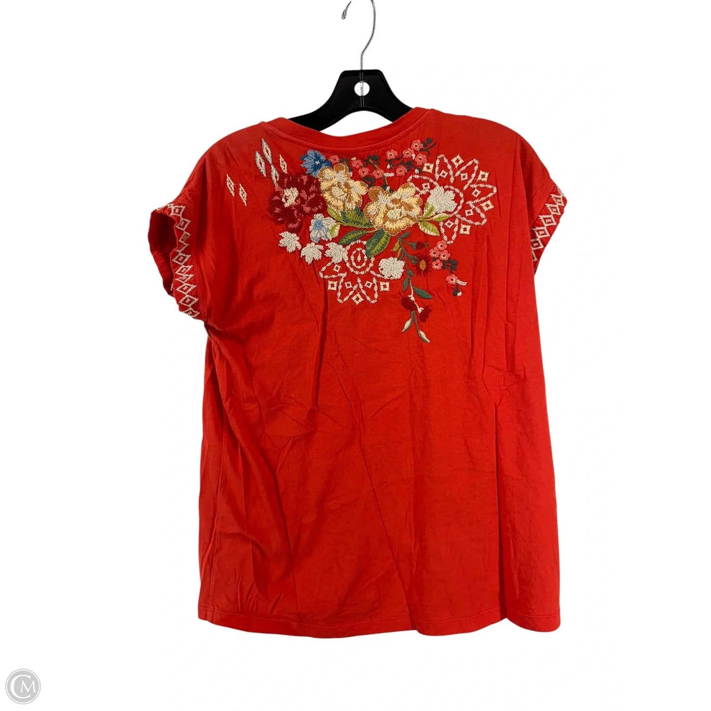 Top Short Sleeve By Johnny Was In Red, Size: Xs