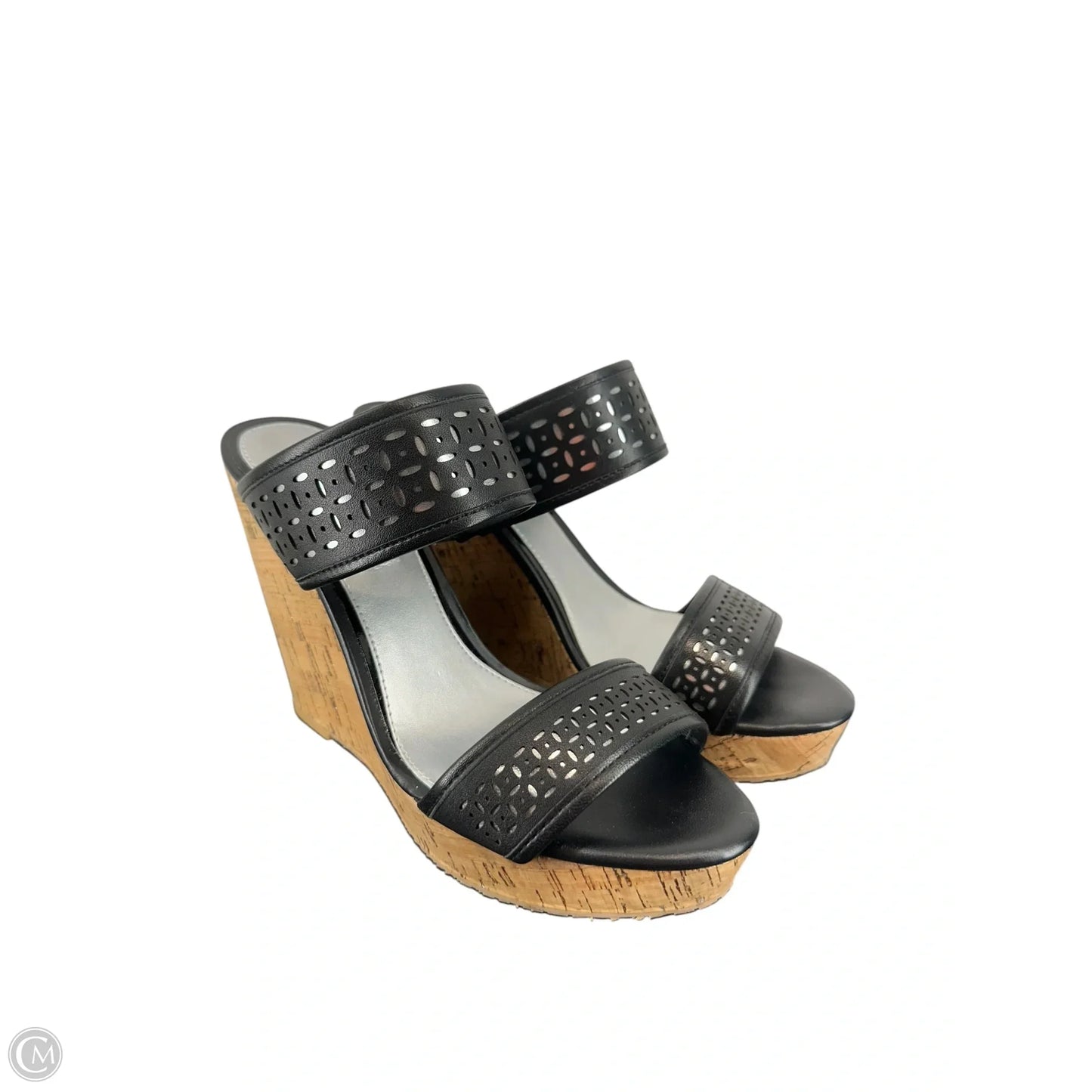 Sandals Heels Wedge By White House Black Market In Black, Size: 8.5