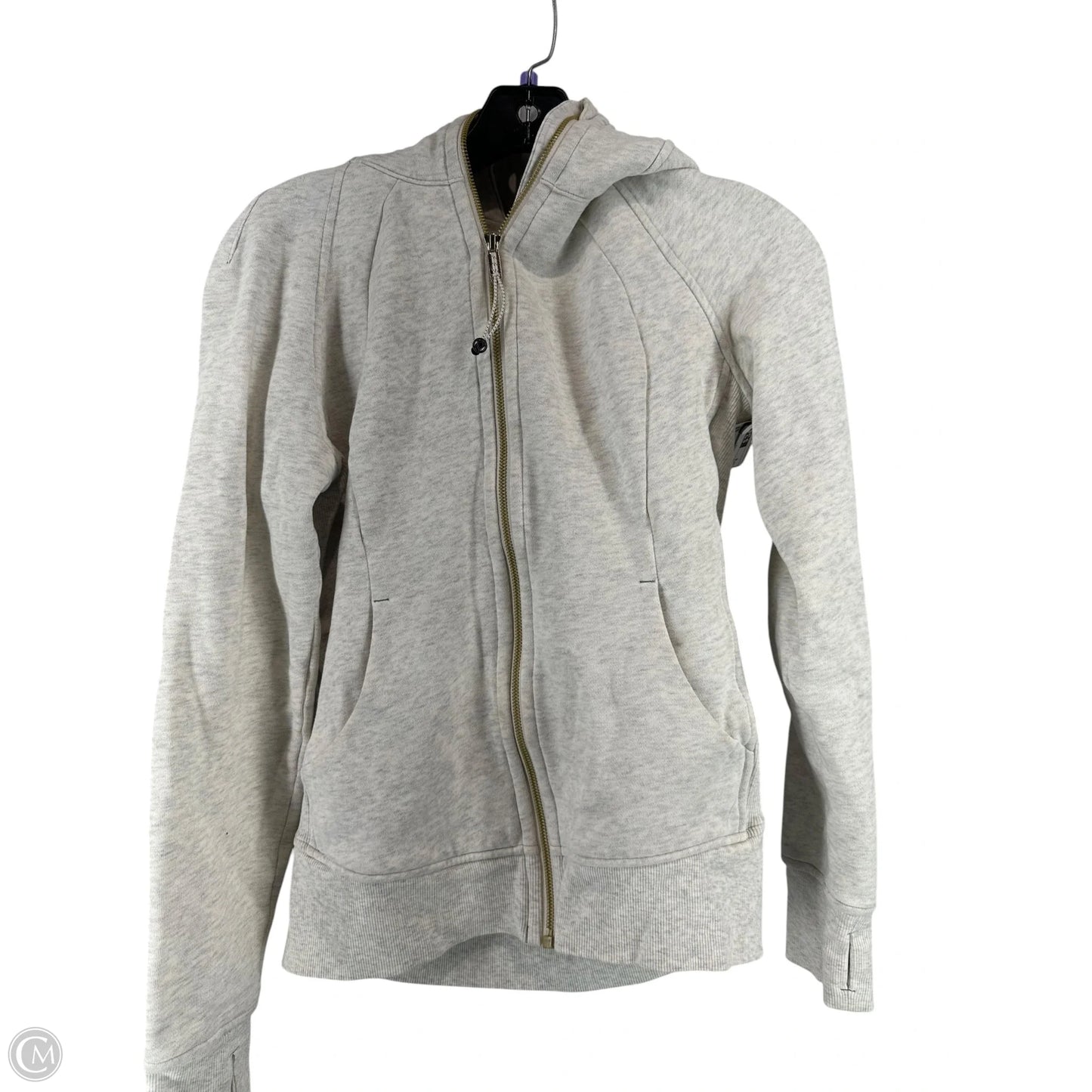 Athletic Jacket By Lululemon In White, Size: 6
