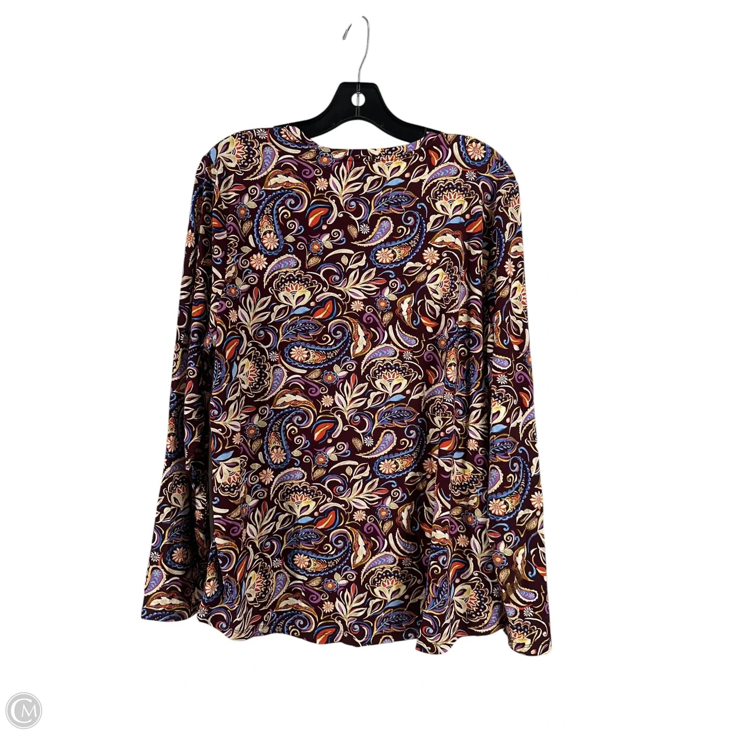 Top Long Sleeve By Chicos In Purple, Size: Xl
