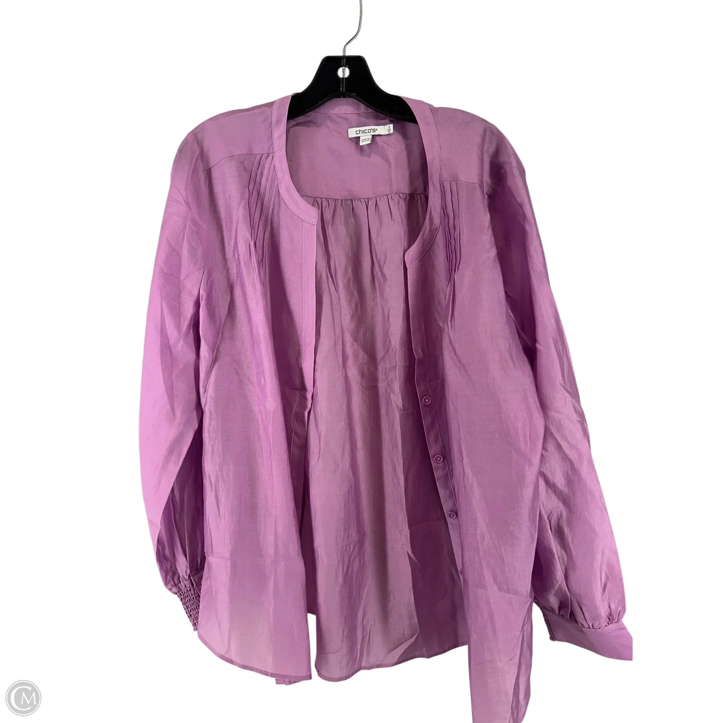 Top Long Sleeve By Chicos In Purple, Size: 16