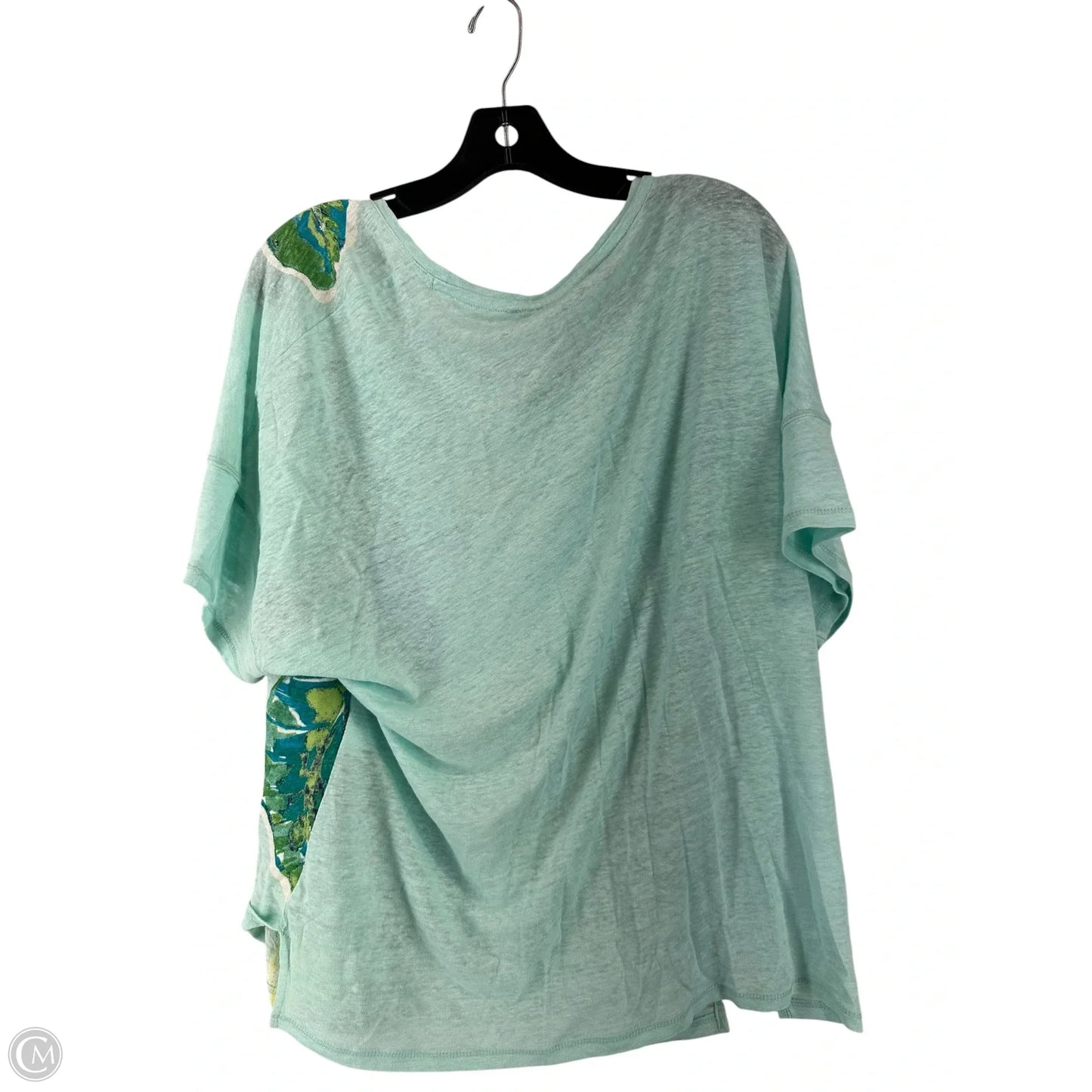 Top Short Sleeve By Chicos In Teal, Size: Xxl