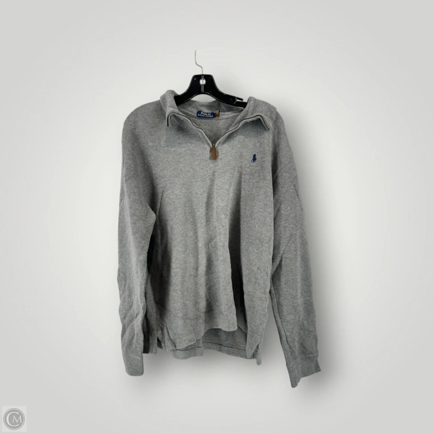 Sweatshirt Collar By Polo Ralph Lauren In Grey, Size: L