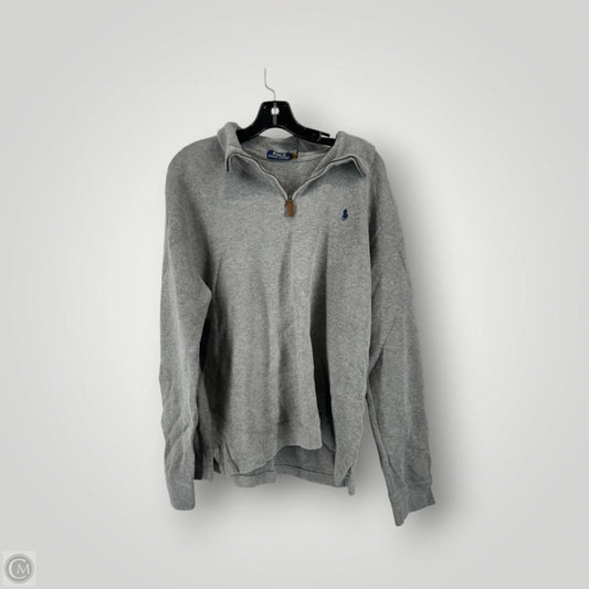Sweatshirt Collar By Polo Ralph Lauren In Grey, Size: L