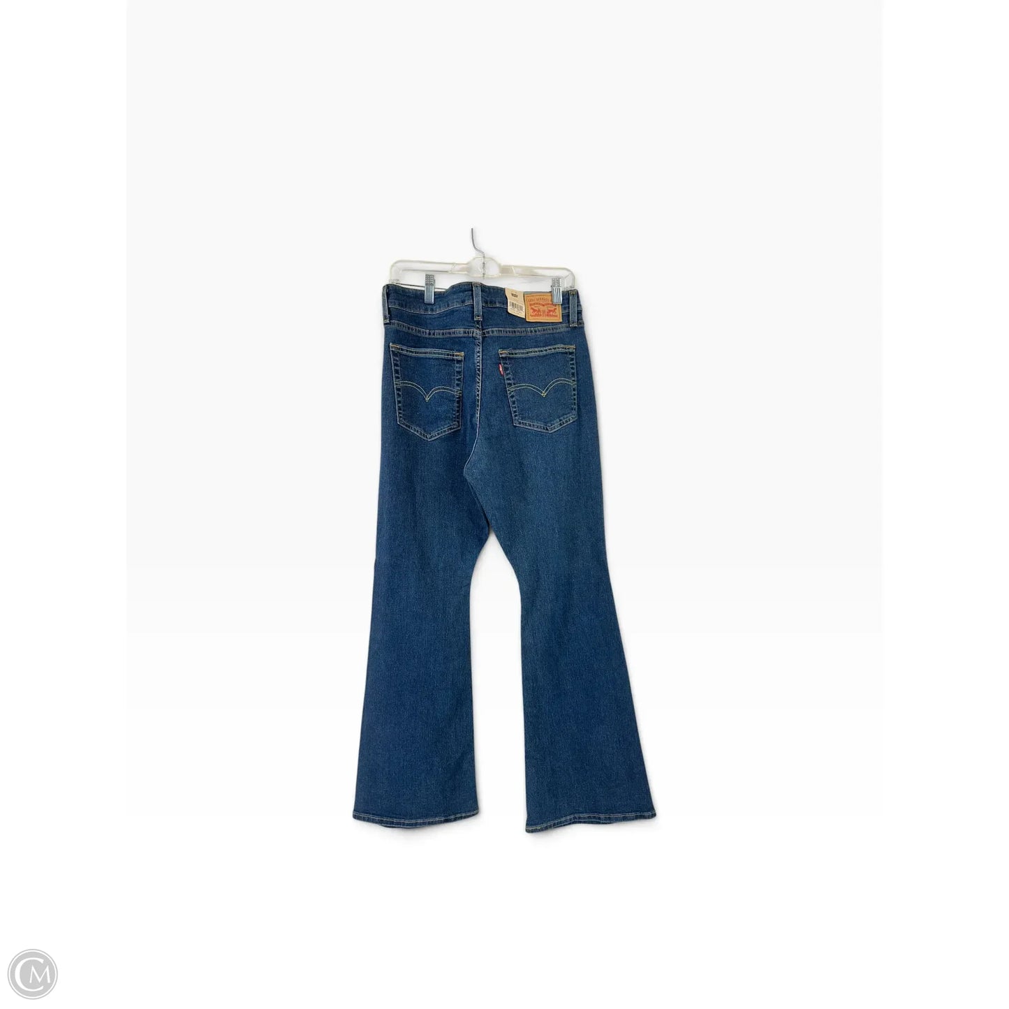 Jeans Flared By Levis In Blue Denim, Size: 12