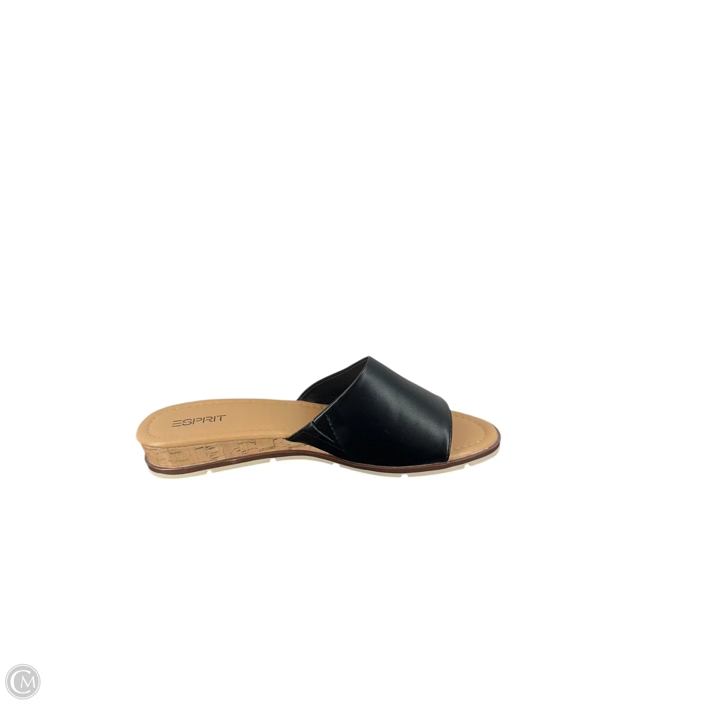 Sandals Heels Wedge By Esprit In Black & Brown, Size: 9