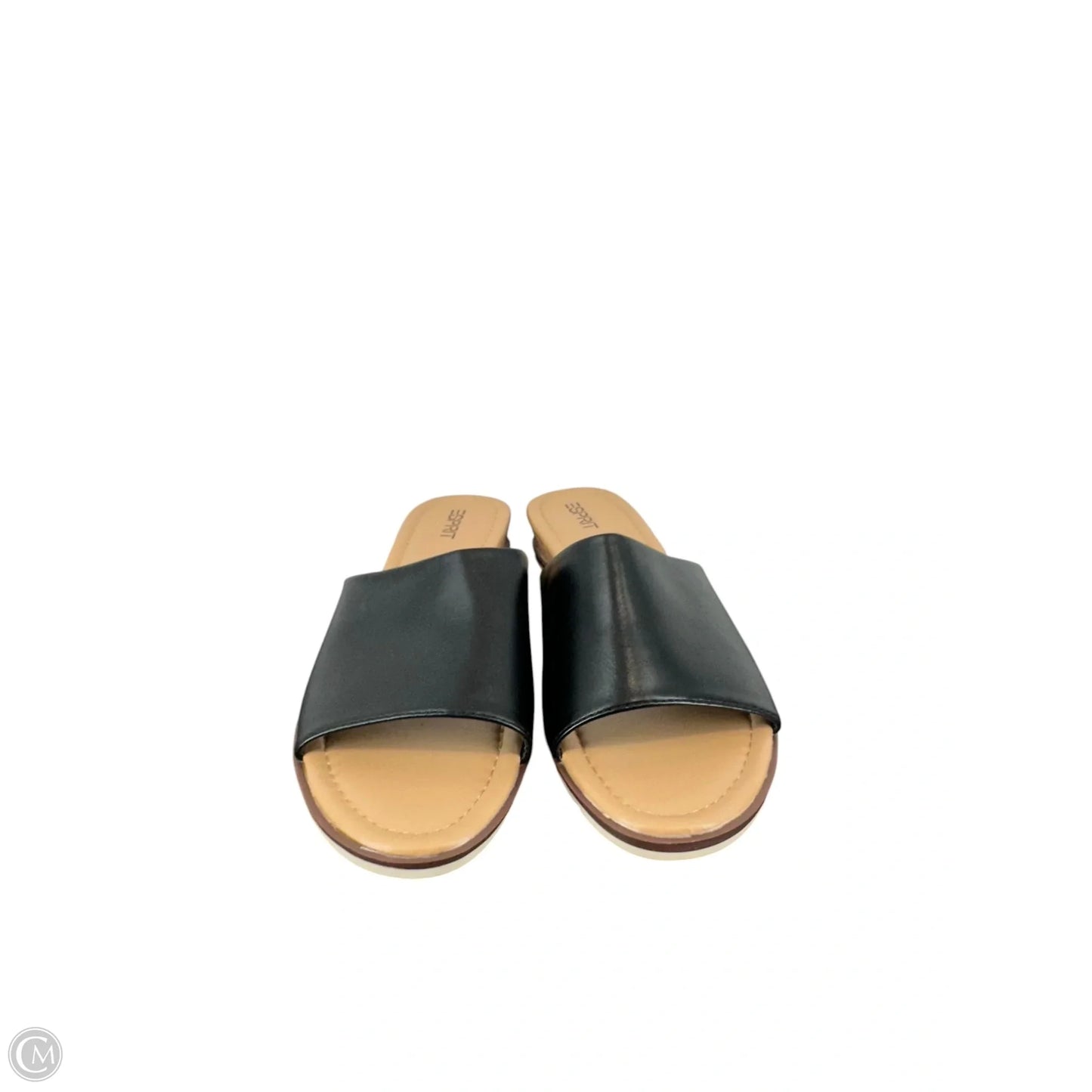 Sandals Heels Wedge By Esprit In Black & Brown, Size: 9