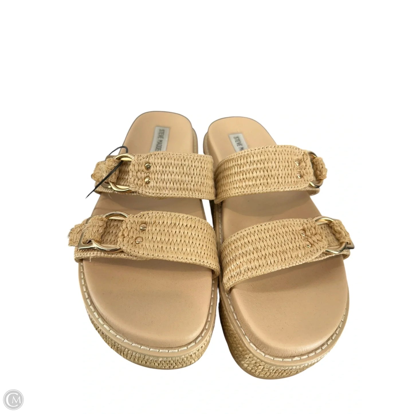 Sandals Heels Platform By Steve Madden In Tan, Size: 10