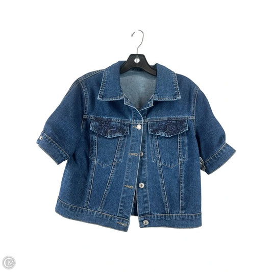 Jacket Denim By Clothes Mentor In Blue Denim, Size: M