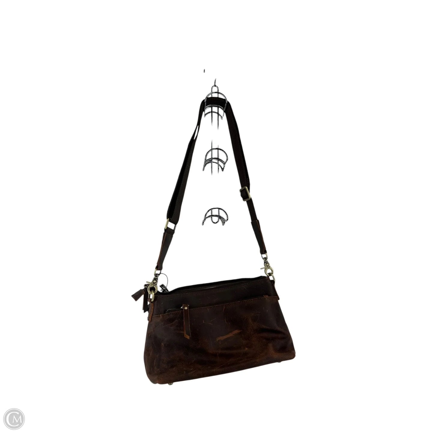 Crossbody Leather By Clothes Mentor, Size: Medium