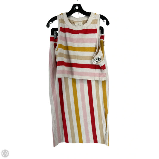 Skirt Set 2pc By Lou And Grey In Red & White, Size: M