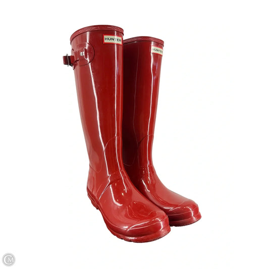 Boots Rain By Hunter In Red, Size: 10