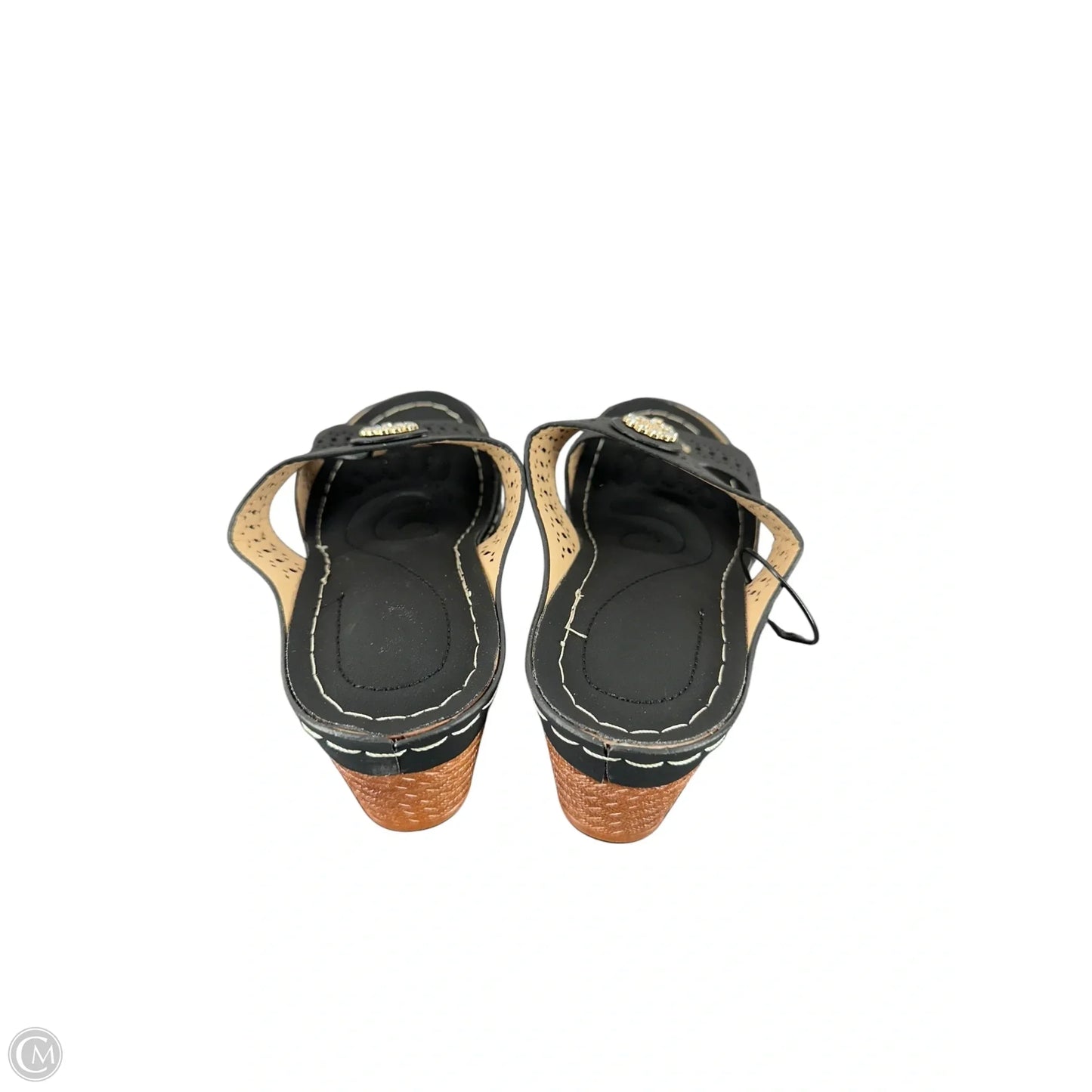 Shoes Heels Wedge By Clothes Mentor In Black, Size: 8.5