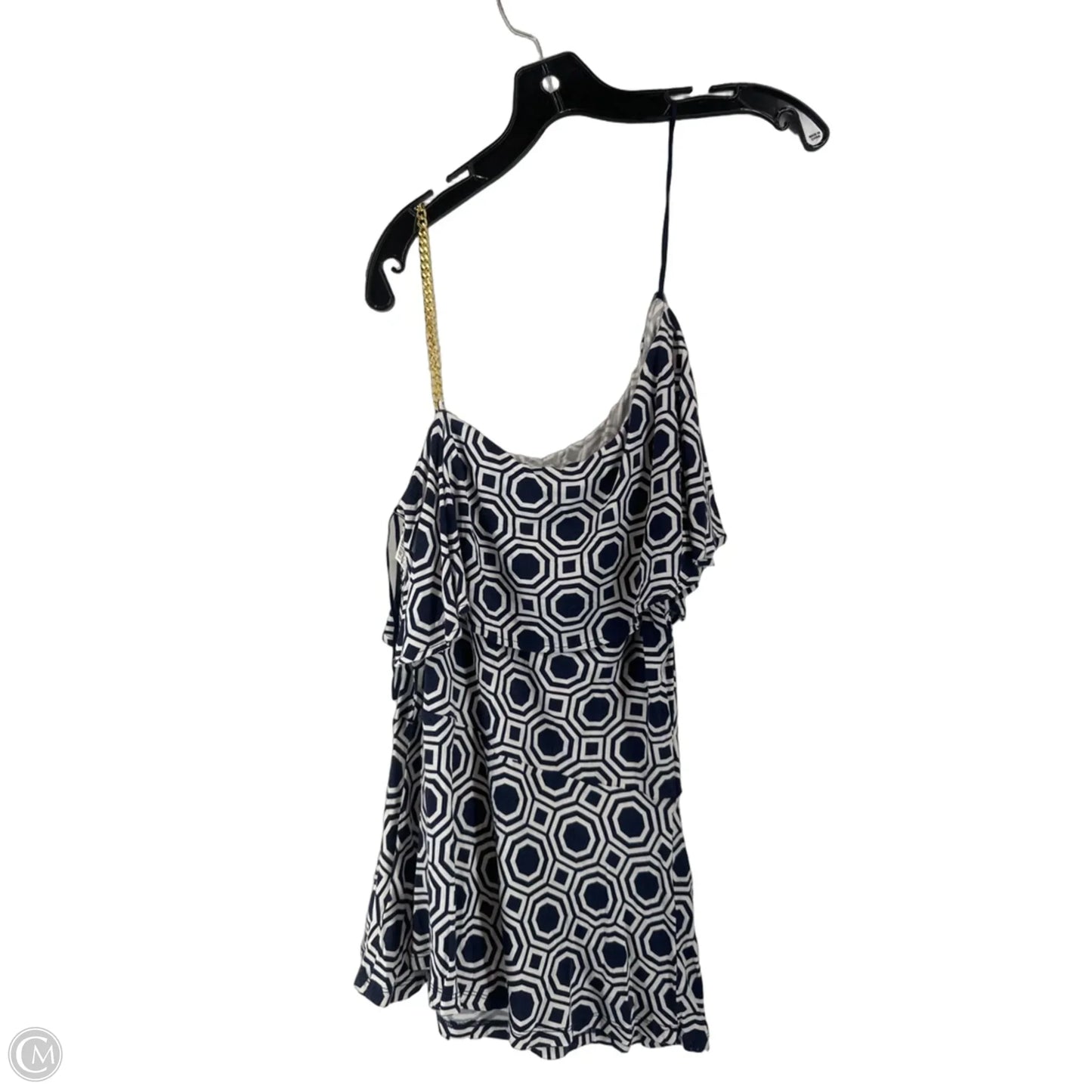Top Sleeveless Designer By Michael Kors In Blue & White, Size: S