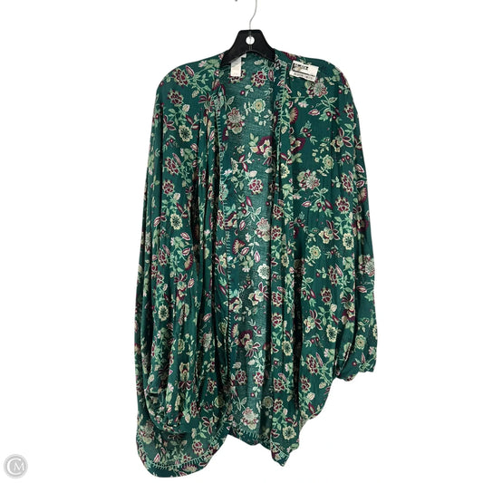 Kimono By J. Jill In Floral Print, Size: Xl