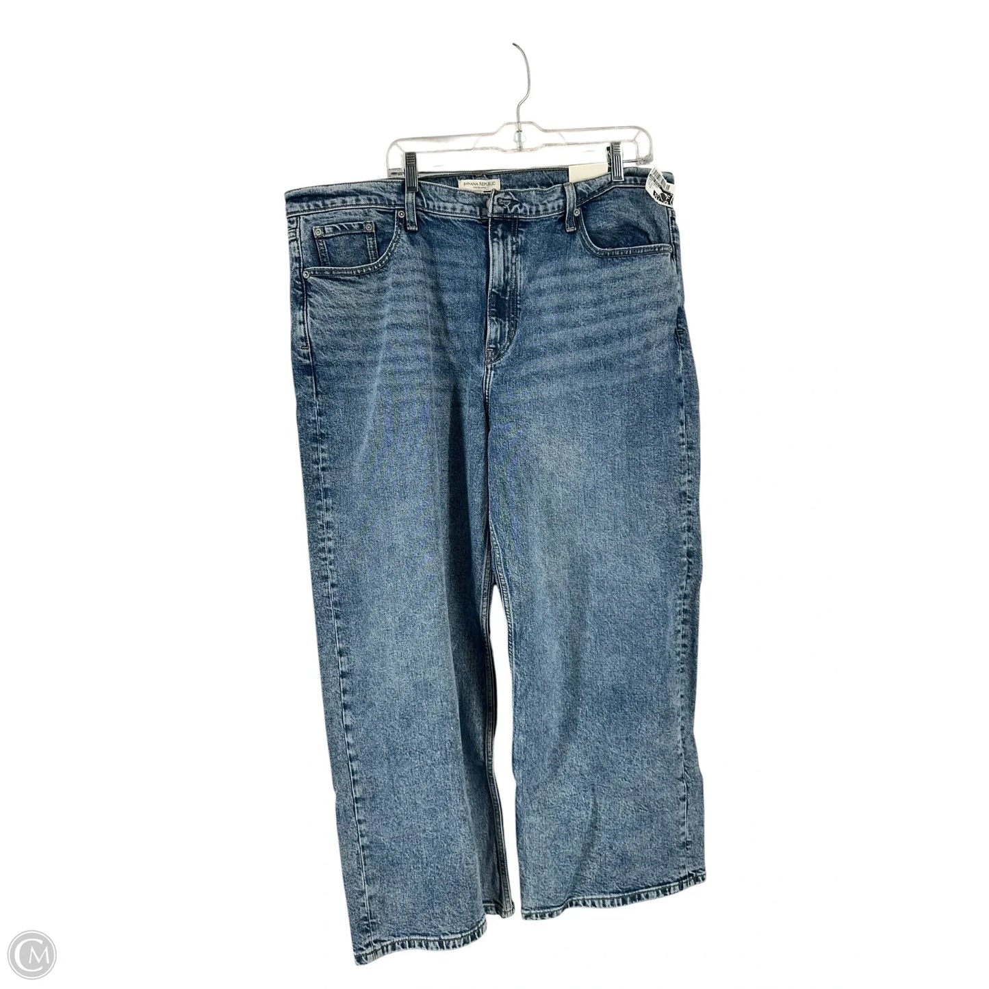 Jeans Straight By Banana Republic In Blue Denim, Size: 16