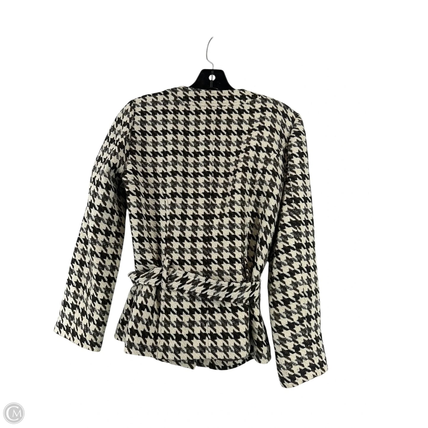 Blazer By Clothes Mentor In Brown & Cream, Size: Mp