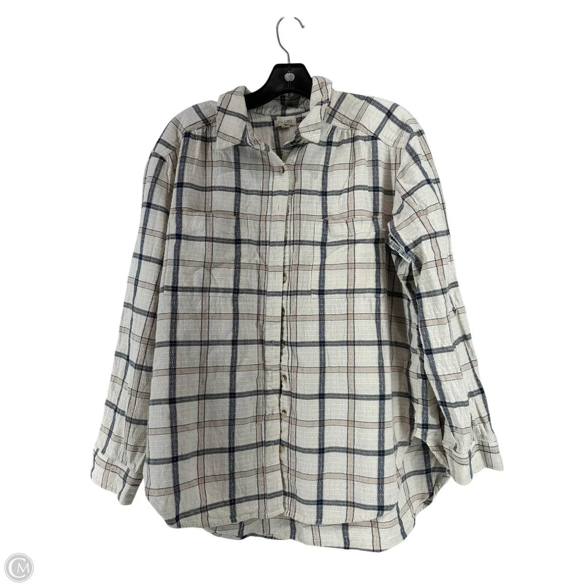 Top Long Sleeve By Pilcro In Plaid Pattern, Size: L