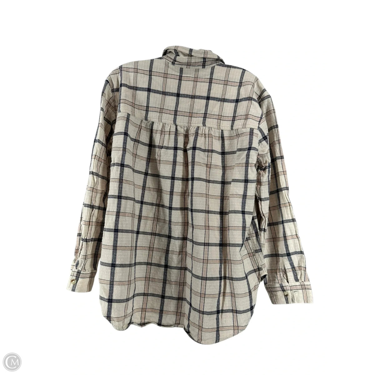 Top Long Sleeve By Pilcro In Plaid Pattern, Size: L