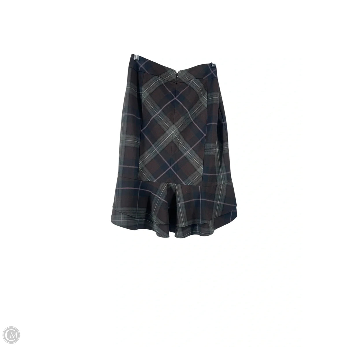 Skirt Midi By Express Design Studio In Plaid Pattern, Size: 8