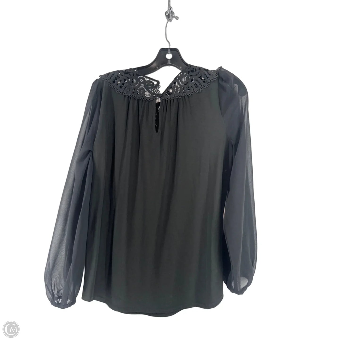 Top Long Sleeve By White House Black Market In Black, Size: S