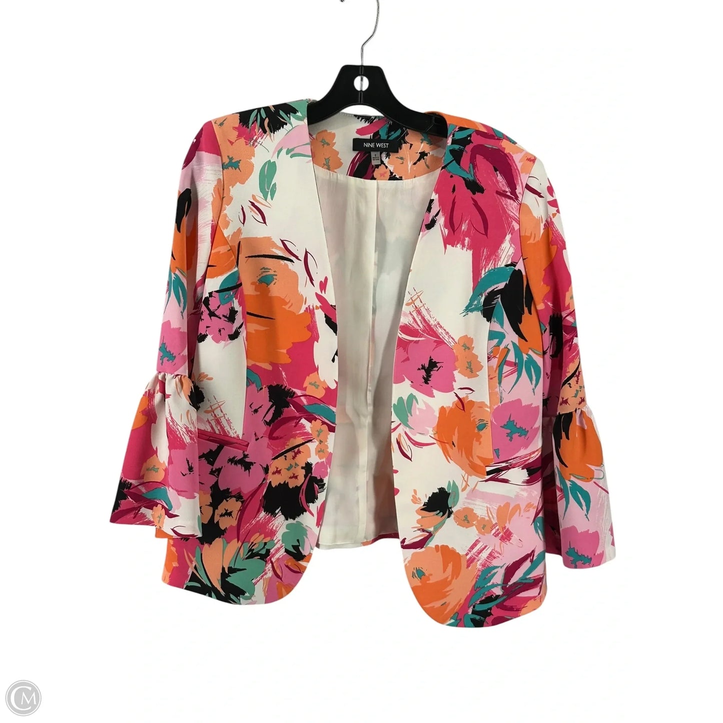 Blazer By Nine West In Floral Print, Size: 8