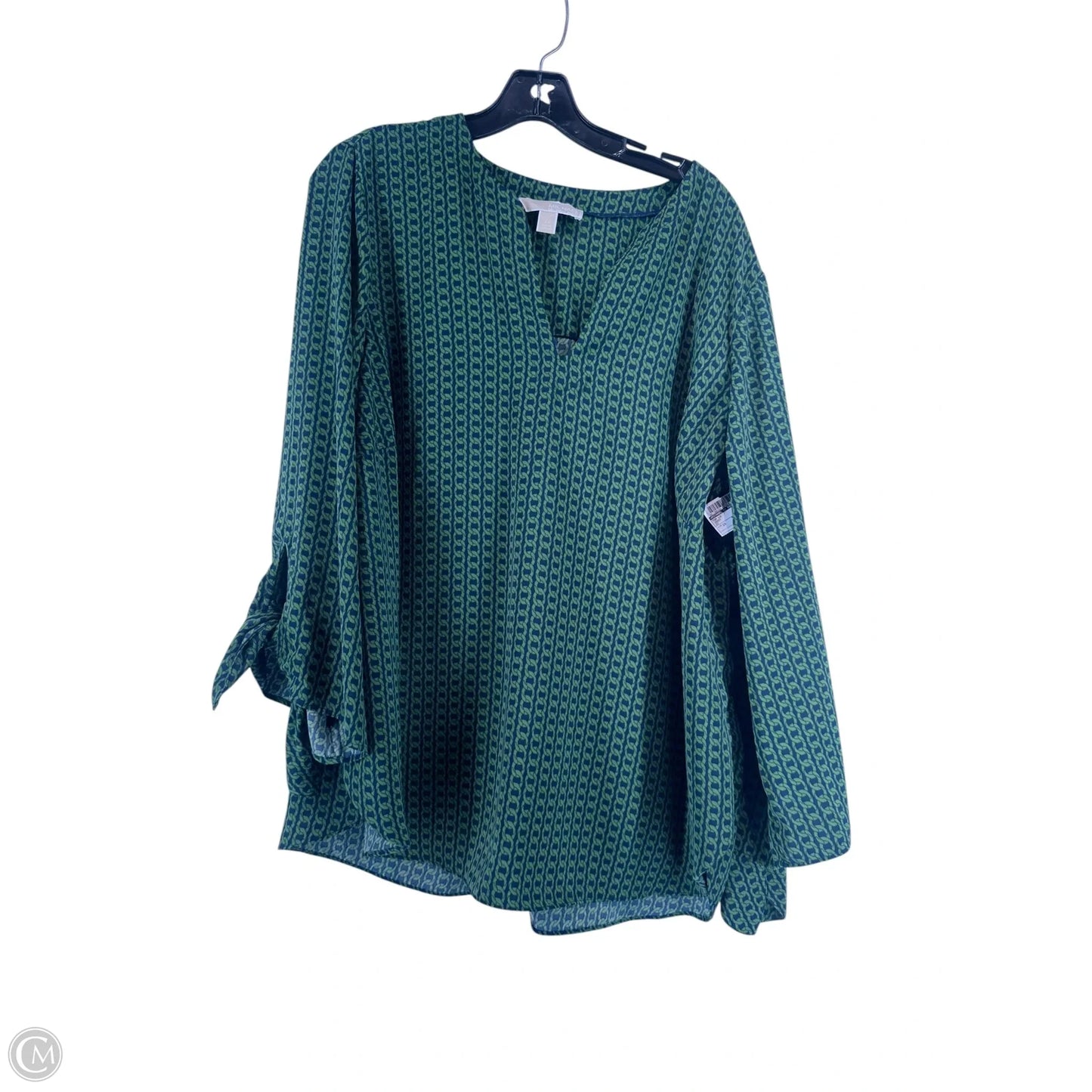 Top Long Sleeve By Michael By Michael Kors In Green, Size: 2x