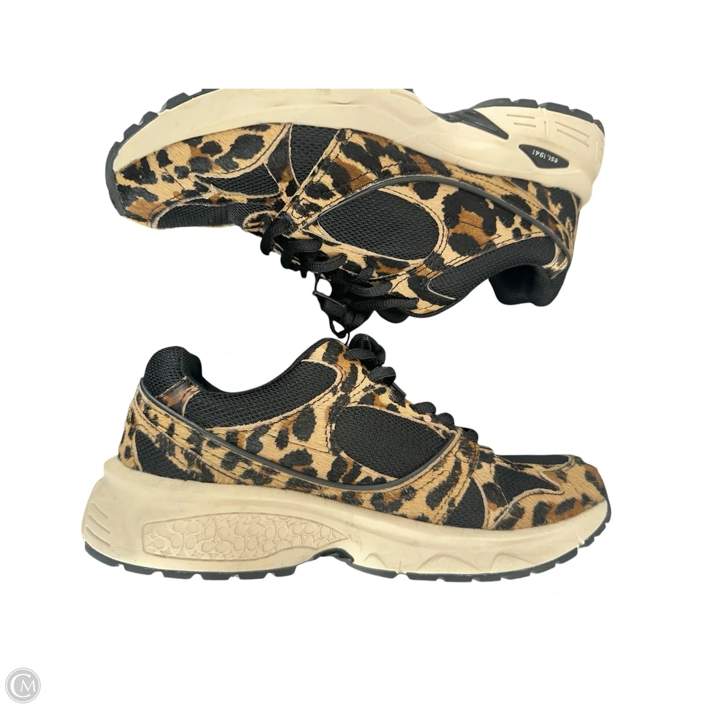 Shoes Designer By Coach In Animal Print, Size: 7.5