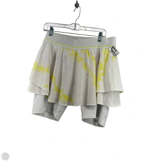 Athletic Skirt By Lululemon In White & Yellow, Size: 12