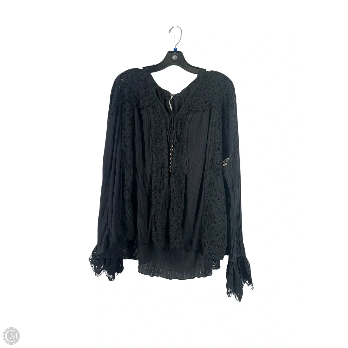 Top Long Sleeve By Free People In Black, Size: M