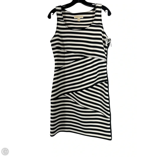 Dress Casual Midi By Michael By Michael Kors In Striped Pattern, Size: 8