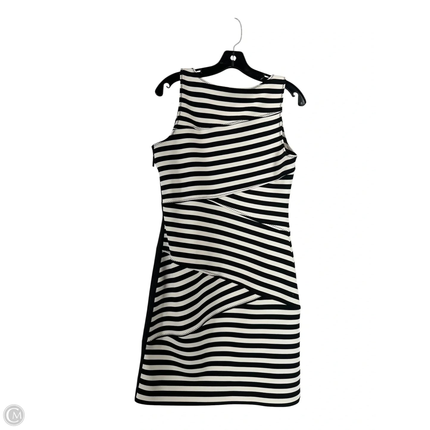 Dress Casual Midi By Michael By Michael Kors In Striped Pattern, Size: 8