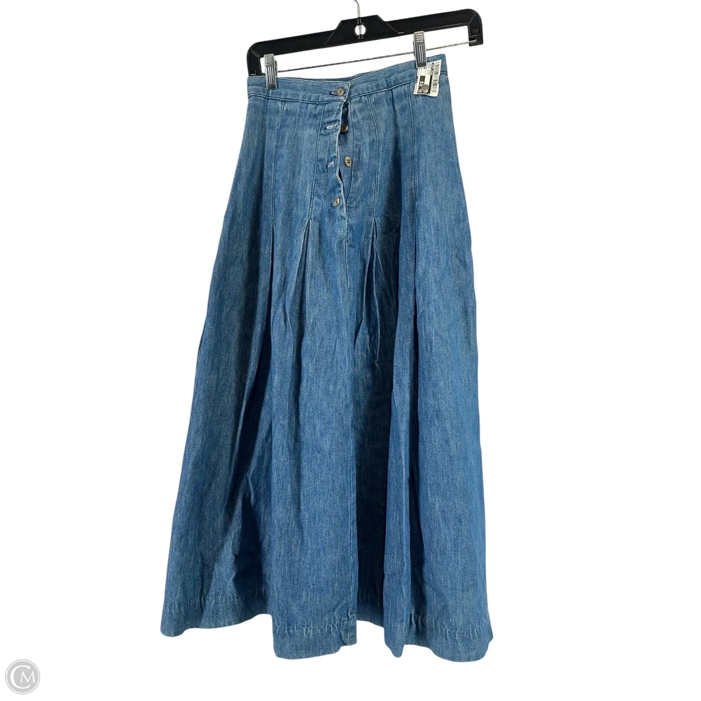 Skirt Midi By Ruff Hewn In Blue Denim, Size: 4