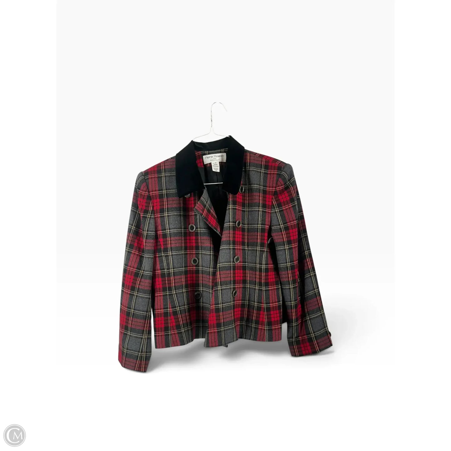 Blazer By Rena Rowan In Plaid Pattern, Size: 14