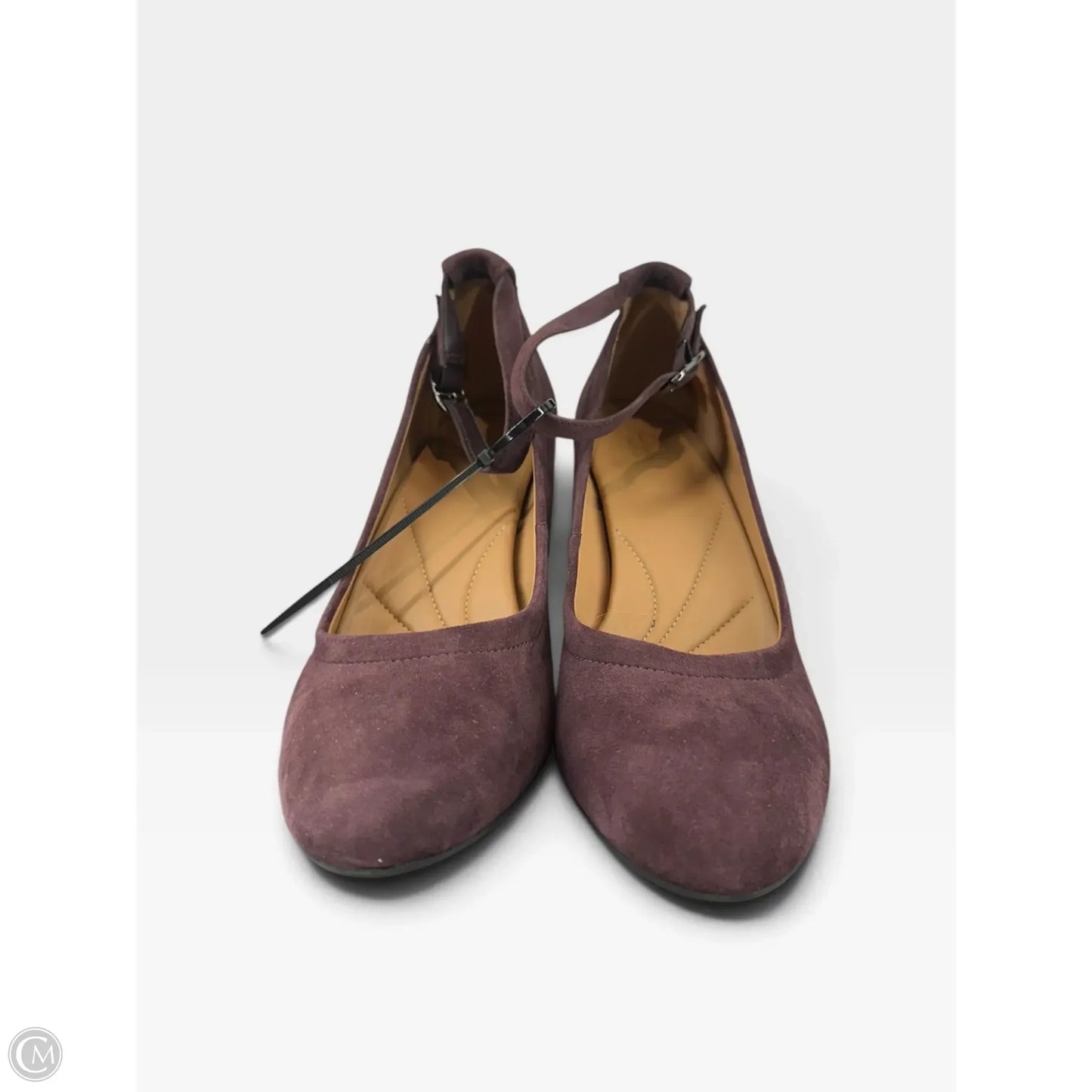 Shoes Heels Block By Clarks In Purple, Size: 9.5