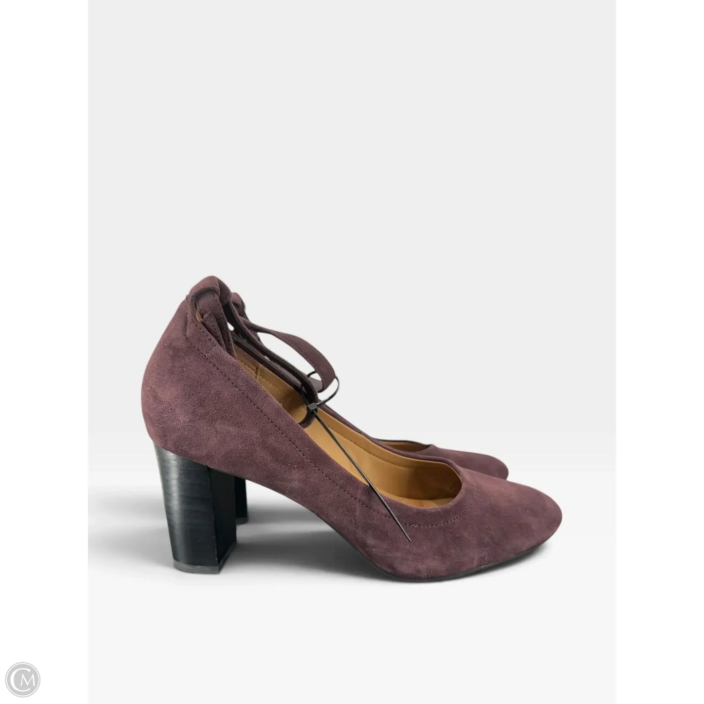 Shoes Heels Block By Clarks In Purple, Size: 9.5