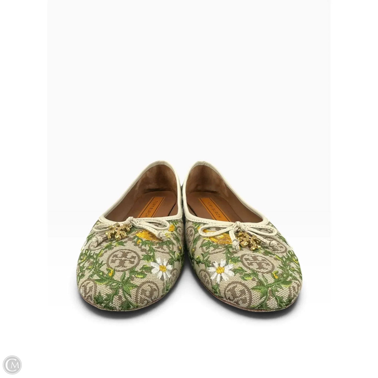 Shoes Designer By Tory Burch In Green & Tan, Size: 8.5