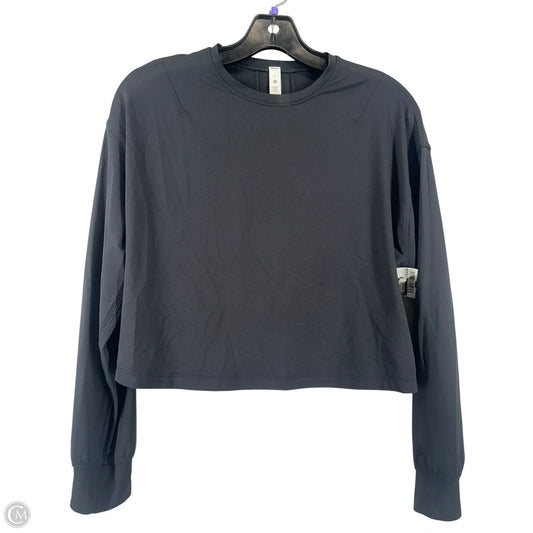 Athletic Top Long Sleeve Crewneck By Lululemon In Black, Size: 4