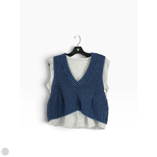 Top Short Sleeve By Pilcro In Blue & Grey, Size: Xs